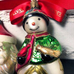 Waterford Holiday Heirloom Ashbourne Andy Snowman Christmas Blown Glass Ornament